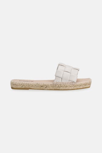 ESPADRIJ L'ORIGINALE Slides 'Carre Check' creme
