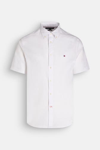 TOMMY HILFIGER Kurzarmhemd weiß