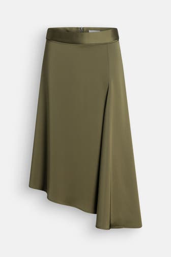 2NDDAY Satin-Midirock oliv