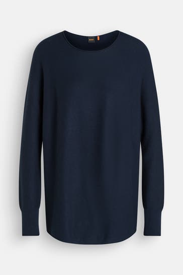 BOSS Strickpullover 'Falandinas' nachtblau