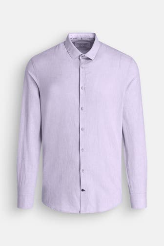 COLOURS & SONS Leinenmix-Hemd lavendel