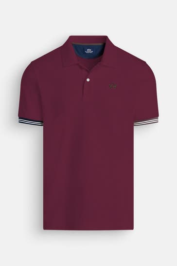 LA MARTINA Polo-Shirt burgunder