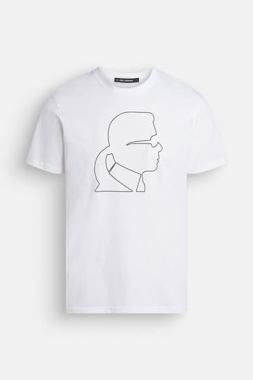 KARL LAGERFELD T-Shirt 'Cameo' weiß
