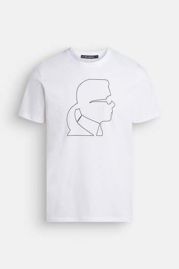 KARL LAGERFELD - T-Shirt 'Cameo' weiß