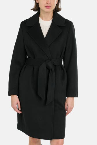 TOMMY HILFIGER Wollmixmantel schwarz