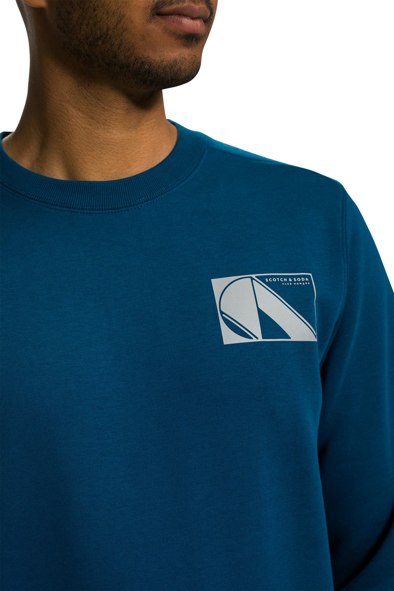 SCOTCH SODA Sweatshirt Club Nomade petrol gunstig online kaufen Outletcity