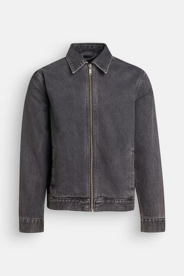 7 FOR ALL MANKIND Jeansjacke 'Harrington' dunkelgrau
