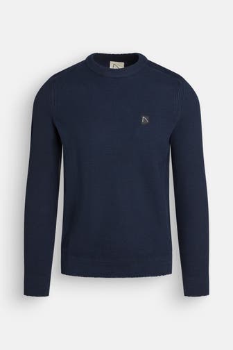 CHASIN' Strickpullover 'Basal Mixed' dunkelblau