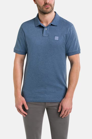 BOSS ORANGE Polo-Shirt azurblau
