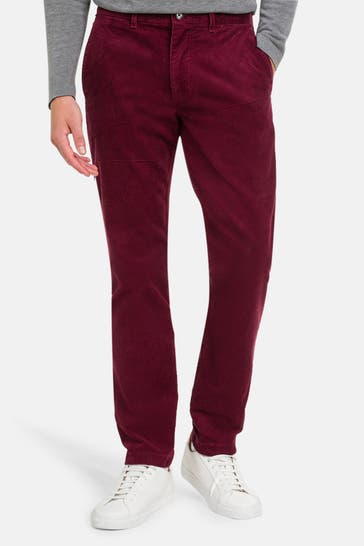 TOMMY HILFIGER Cordhose 'Denton' burgunder