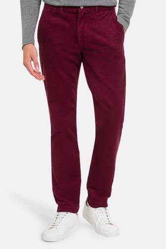 TOMMY HILFIGER Cordhose 'Denton' burgunder