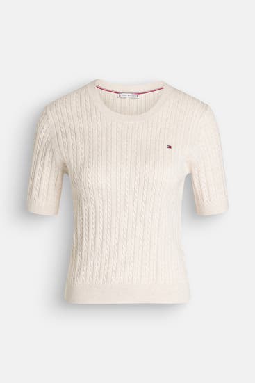 TOMMY HILFIGER - Strickshirt creme