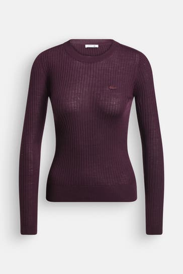 LACOSTE Strickpullover burgunder