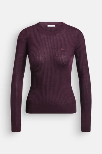 LACOSTE Strickpullover burgunder