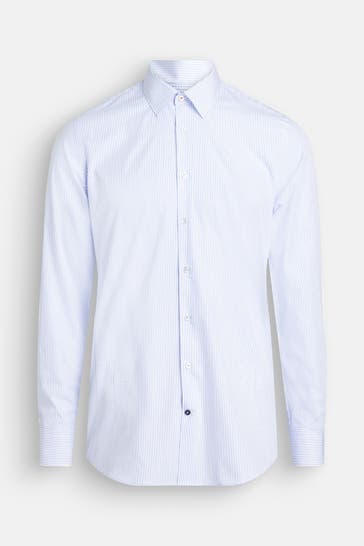 HECHTER Paris Business-Hemd 'Kent' hellblau gestreift 