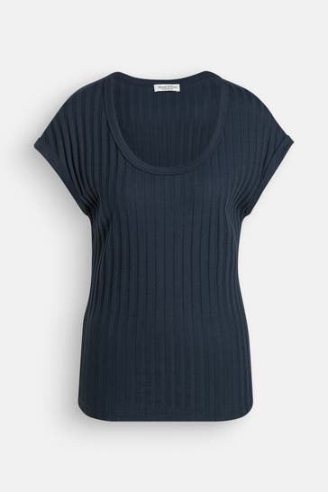 MARC O'POLO Strickshirt dunkelblau