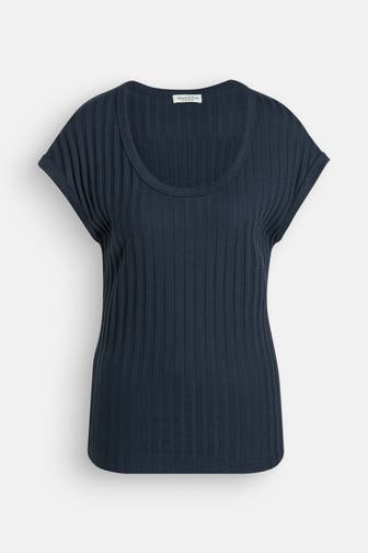 MARC O'POLO Strickshirt dunkelblau