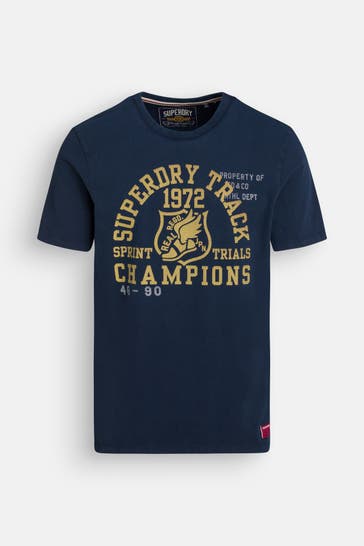 SUPERDRY T-Shirt 'Vintage Prep' nachtblau