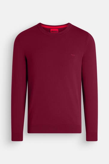 HUGO Strickpullover weinrot