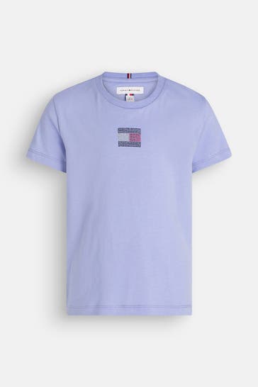 TOMMY HILFIGER T-Shirt taubenblau