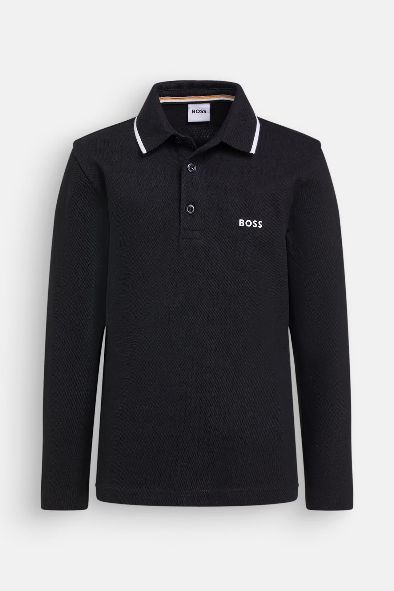 BOSS Langarm-Polo schwarz, Bild 1