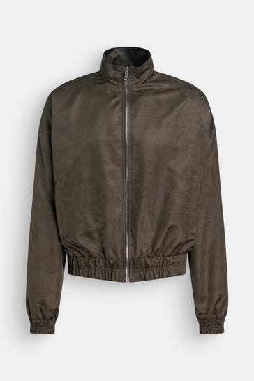 ROUGH. Blouson oliv gemustert