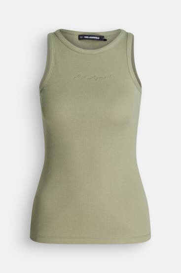 KARL LAGERFELD - Top oliv