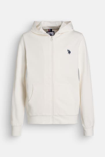 U.S. POLO ASSN. Sweatjacke 'Deny' ecru