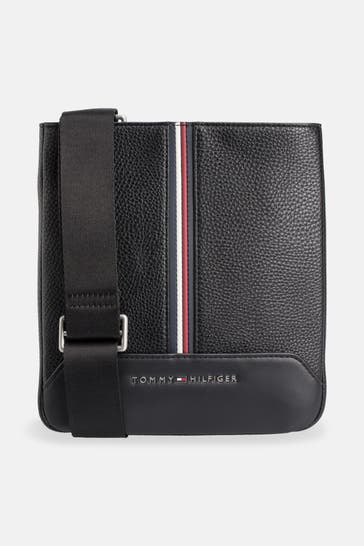 TOMMY HILFIGER Umhängetasche 'Central Mini' schwarz