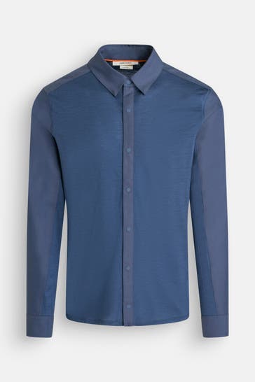 ICEBREAKER Hemd blau