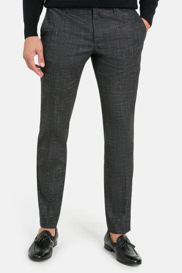ALBERTO Busniess-Hose 'Rob' dunkelgrau meliert