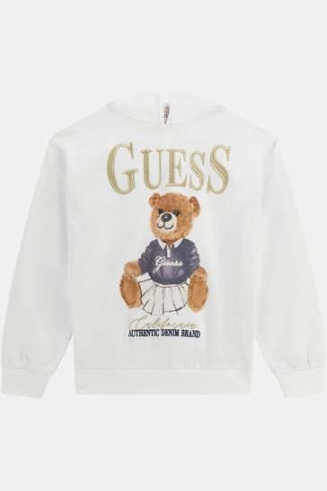 GUESS Hoodie weiß