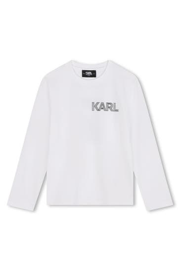 KARL LAGERFELD Longsleeve weiß