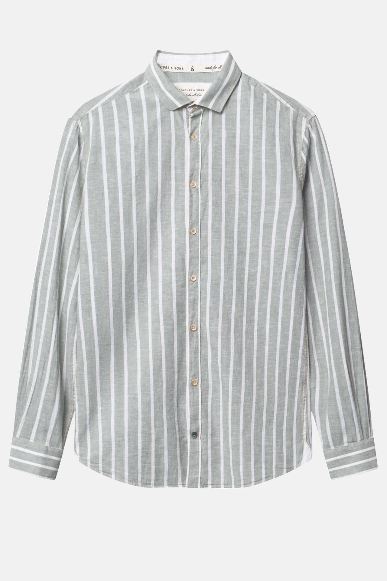 COLOURS & SONS Leinenmix-Hemd gestreift, Bild 1