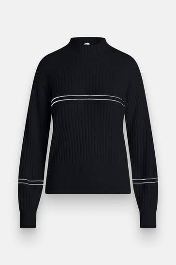 J.LINDEBERG SPORTSWEAR Woll-Strickpullover 'Nora' schwarz