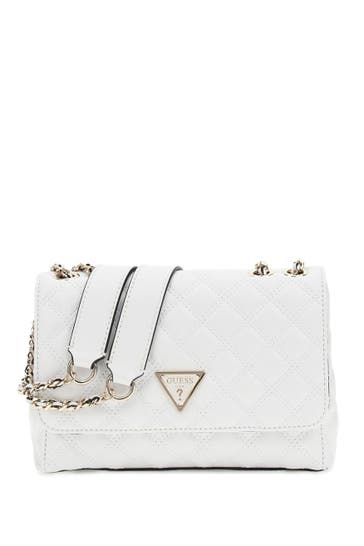 GUESS Schultertasche 'Giully' weiß