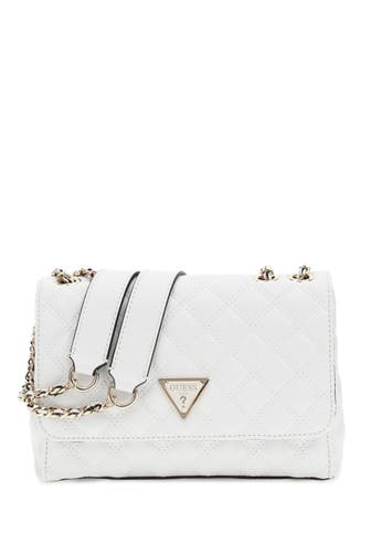 GUESS Schultertasche 'Giully' weiß