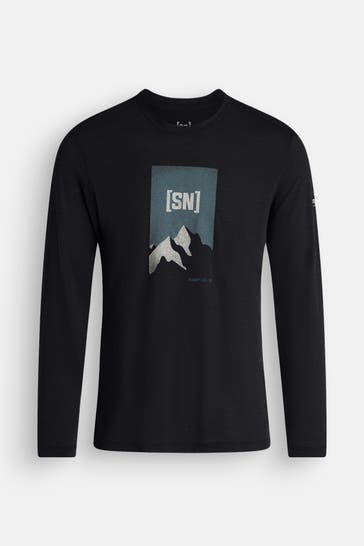 SUPER.NATURAL Wollmix-Longsleeve schwarz