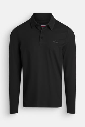 HECHTER Paris Langarm-Polo schwarz