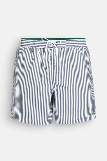 LACOSTE - Badeshorts graublau gestreift