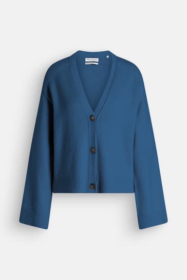 MARC O'POLO Strickjacke blau
