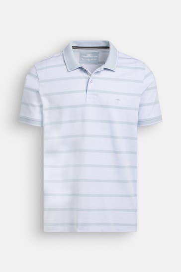 FYNCH-HATTON Polo-Shirt hellblau gestreift