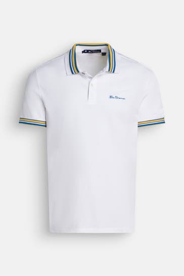 BEN SHERMAN Polo-Shirt weiß